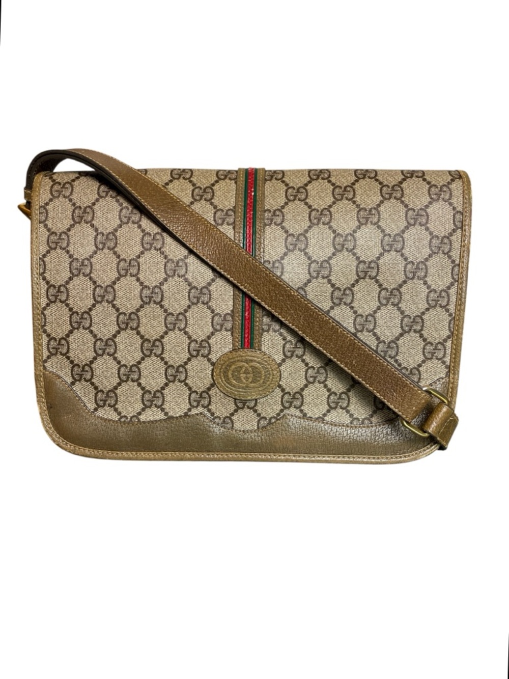 GUCCI Sherry Line Web Supreme Signature GG Logo Crossbody Messenger Bag Vintage